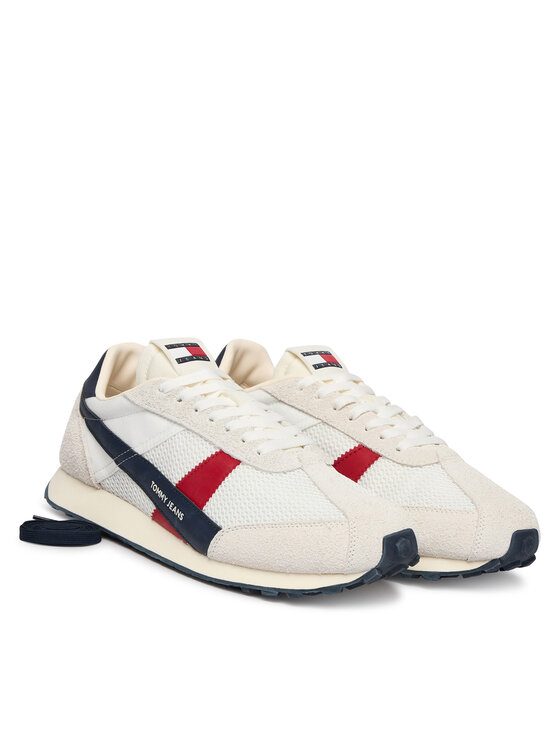 Tommy Jeans Tommy Jeans Sneakersy Retro Runner Archive Open Mesh EM0EM01715 Biela