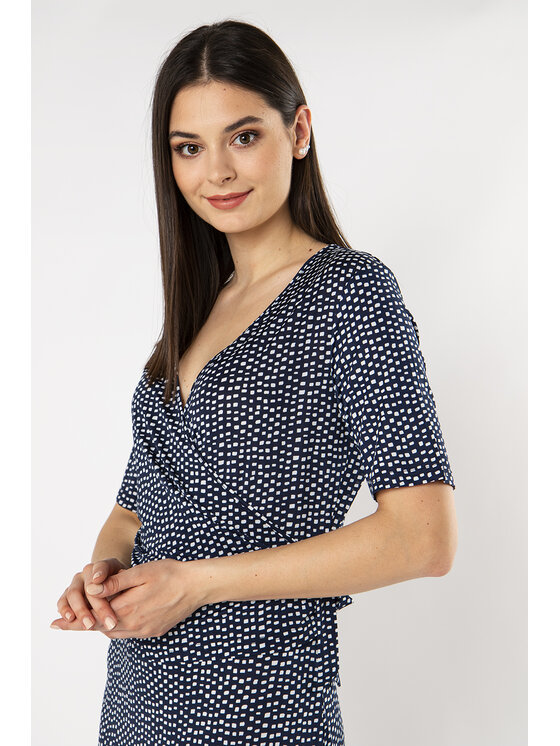 QUIOSQUE QUIOSQUE Sukienka codzienna DOTOUCH DRESS Granatowy Regular Fit