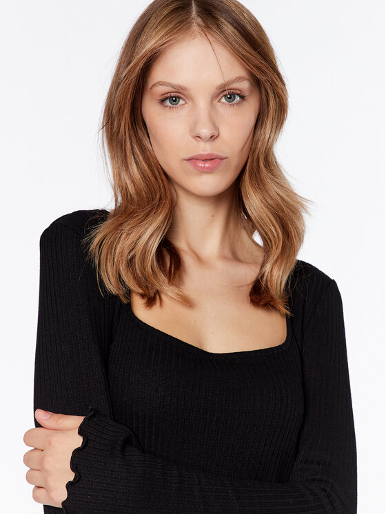 Gina Tricot Gina Tricot Блуза Alba 18689 Черен Regular Fit