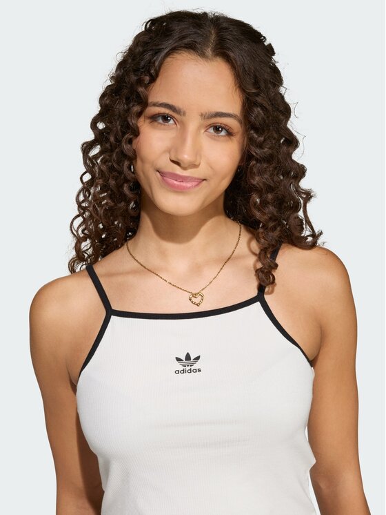 adidas adidas Tank top 159265 Biały Slim Fit