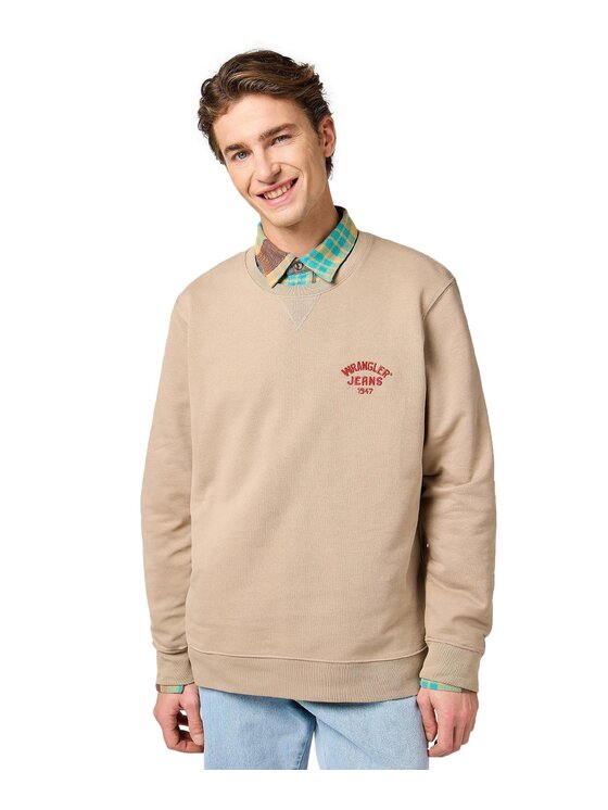 Wrangler Wrangler Bluza 112364092 Beżowy Regular Fit