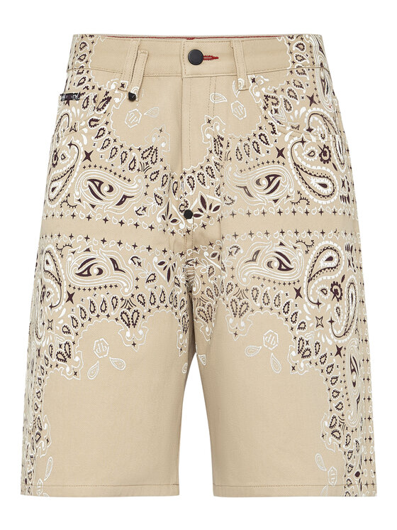 PHILIPP PLEIN PHILIPP PLEIN Džínsové šortky 4395 Béžová Regular Fit