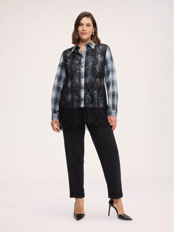 Fiorella Rubino Fiorella Rubino Koszula 5009T001524N0Z3 Czarny Regular Fit
