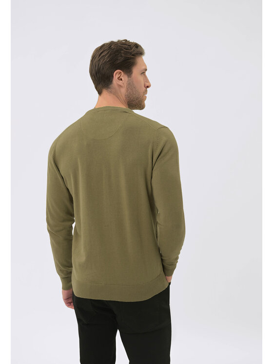 Volcano Volcano Sweter S-KLARO Zielony Regular Fit