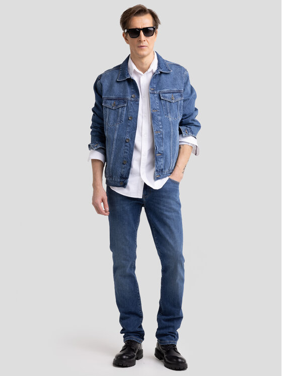 BIG STAR BIG STAR Jeansy MARTIN Granatowy Slim Fit