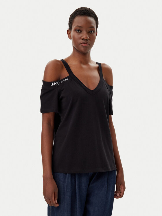 Liu Jo Sport Liu Jo Sport Футболка TA5271 JS003 Чорний Regular Fit