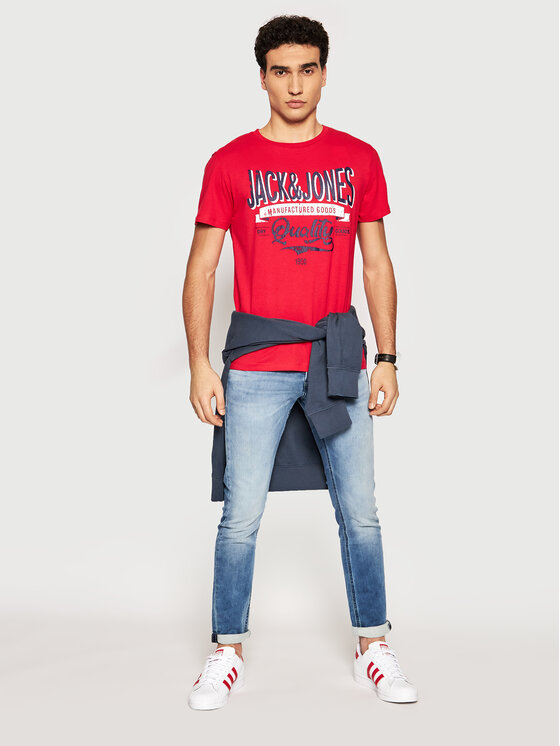 T-shirt Denim Logo 12183199 Rosso Regular Fit