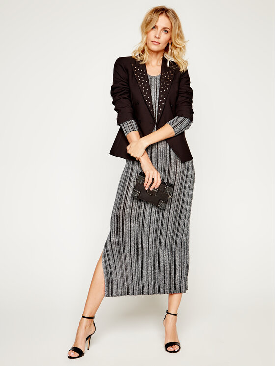 Guess Guess Úpletové šaty Julia W0GK2D Z2NJ0 Šedá Slim Fit