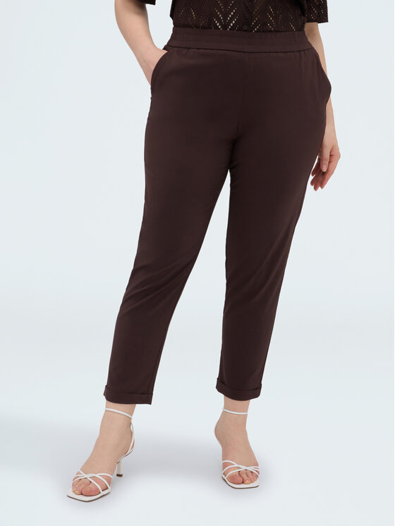 Fiorella Rubino Fiorella Rubino Spodnie materiałowe P025L002360N022 Brązowy Regular Fit