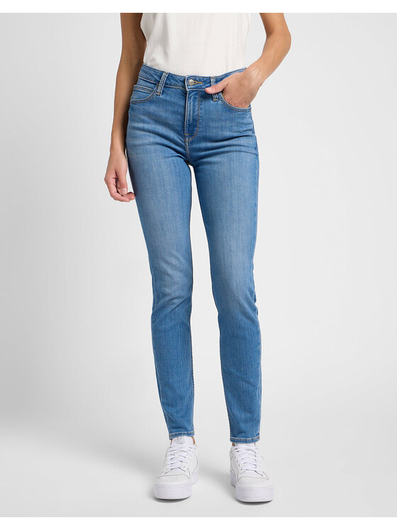 Lee Lee Jeansy SCARLETT HIGH Niebieski Slim Fit