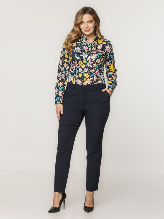 Willsoor Willsoor Koszula 61446 Granatowy Slim Fit