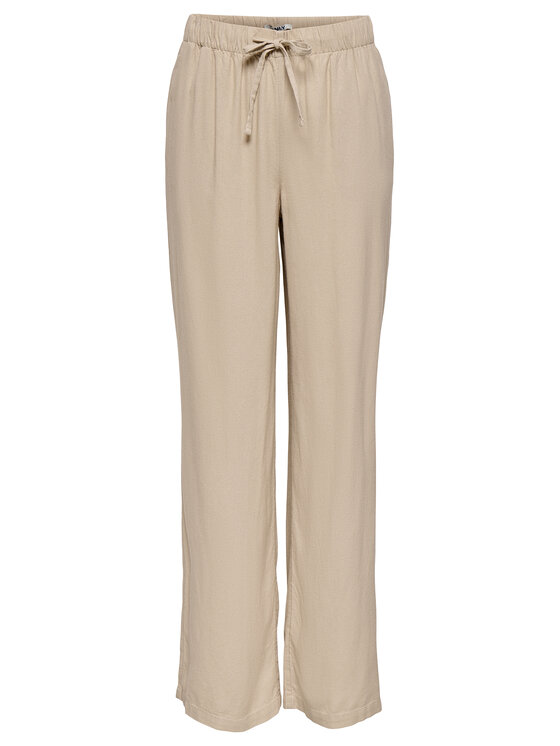 ONLY ONLY Spodnie materiałowe Goa 15363676 Beżowy Straight Fit