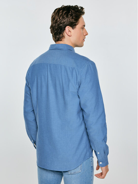 BIG STAR BIG STAR Koszula FRANKINISON Niebieski Slim Fit
