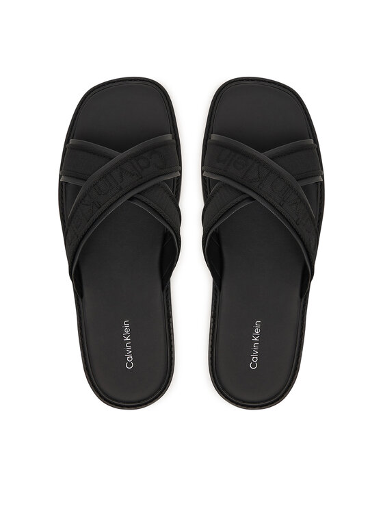 Calvin Klein Calvin Klein Natikači Sq Molded Sandal Xcross Wb HM0HM02101 Črna