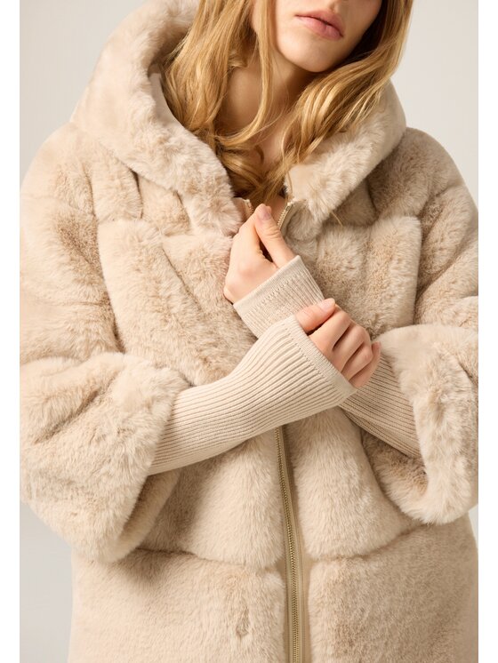 Oltre Oltre Cappotto 0075R000470N002 Écru Baggy Fit