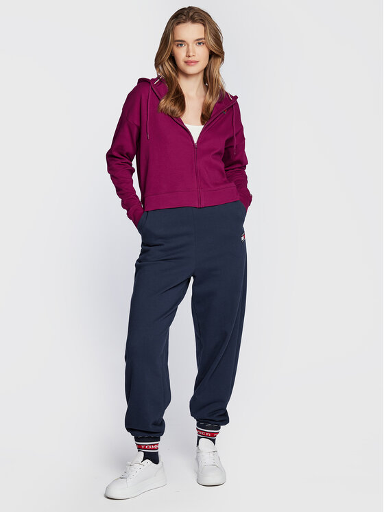 Tommy Hilfiger Felpa UW0UW03015 Viola Relaxed Fit Modivo
