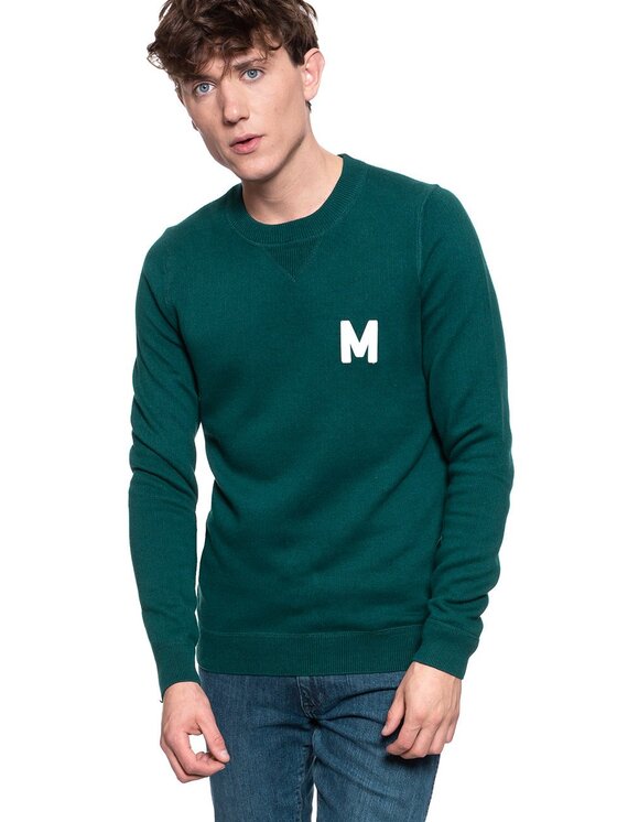 Mustang Mustang Sweter EMIL C JUMPER Zielony Regular Fit