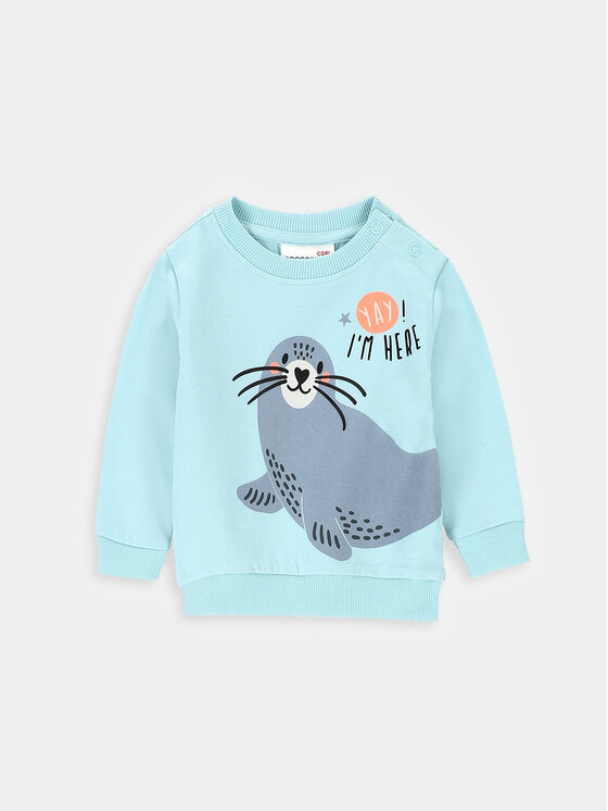 Coccodrillo Sweatshirt - Kinderkleidung, Größe 68 Himmelblau ZC2143103ARN