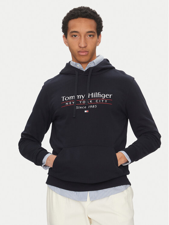 Tommy Hilfiger Tommy Hilfiger Bluză Center Stack MW0MW38672 Bleumarin Regular Fit