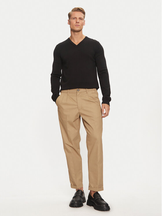 HUGO Hugo Pulover San Vredo-M 50474172 Črna Slim Fit