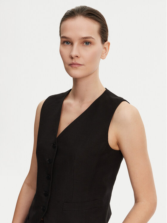 Weekend Max Mara Weekend Max Mara Kamizelka garniturowa Pace 2515151012 Czarny Slim Fit