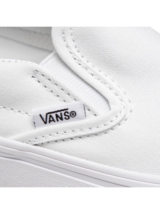 Girls white cheap vans slip ons