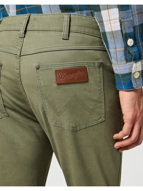 Wrangler Wrangler Spodnie materiałowe LARSTON Zielony Regular Fit