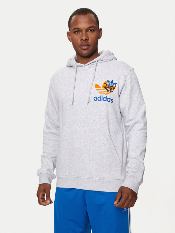 adidas adidas Pulóver Trefoil IS2913 Szürke Regular Fit