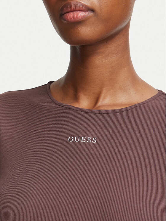 Guess Guess Блузка V6RP08 KD932 Коричневий Slim Fit
