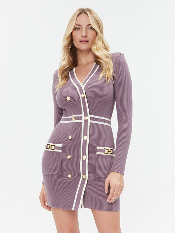 Elisabetta Franchi Trikotāžas kleita AM-02S-36E2-V520 Violets Slim Fit