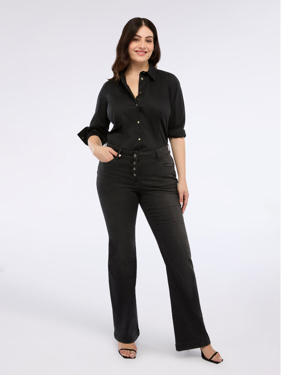 Fiorella Rubino Fiorella Rubino Jeans P402T104938N023 Grigio Flare Fit