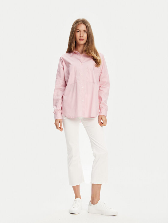 United Colors Of Benetton United Colors Of Benetton Košile 54KXDQ0B2 Růžová Oversize