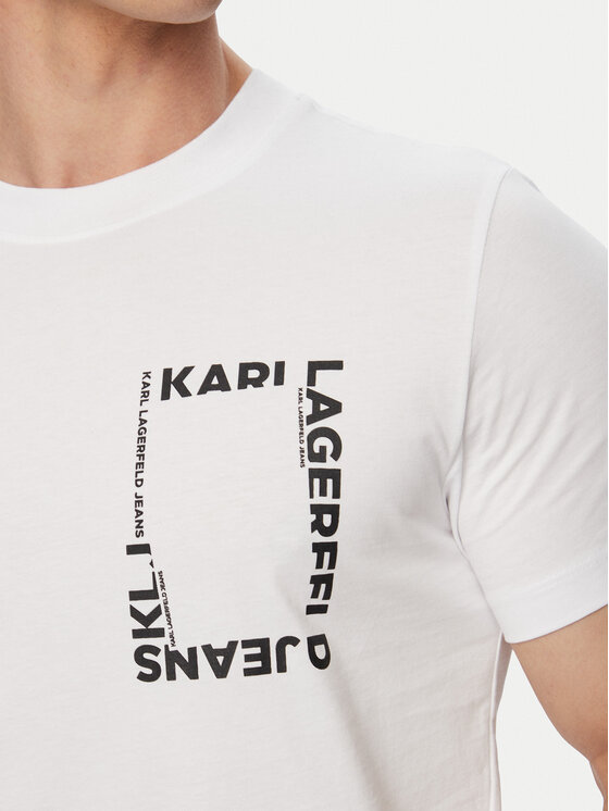 Karl Lagerfeld Jeans Karl Lagerfeld Jeans T-Shirt B2M17046 Biały Slim Fit