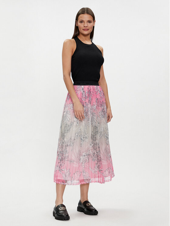 Liu Jo Liu Jo Spódnica plisowana TA4228 J4660 Różowy Regular Fit