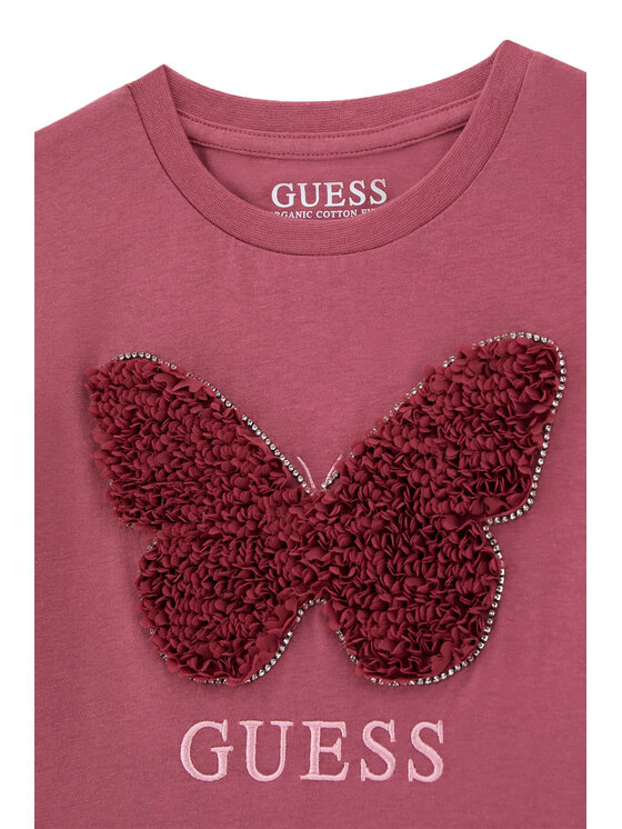 Guess Guess Тишърт J5YI47 K8HM4 Розов Regular Fit