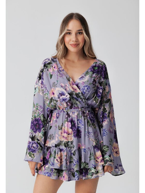 LAURELLA Každodenné šaty 4SS081 Fialová Regular Fit