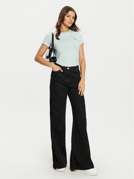 Guess Guess Tričko W2YI44 J1314 Zelená Slim Fit