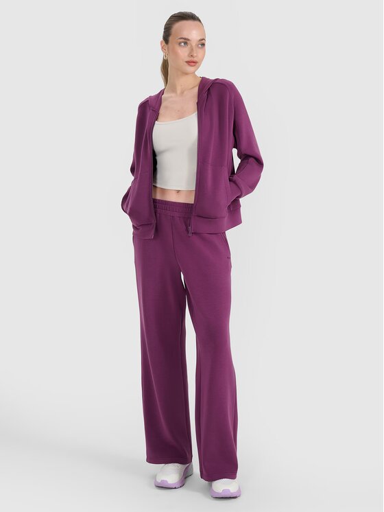 4F 4F Bluza 4FWSS25TSWSF1577-50S Fioletowy Regular Fit