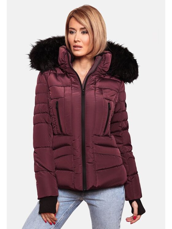 Navahoo Navahoo Kurtka zimowa Adele Bordowy Casual Fit