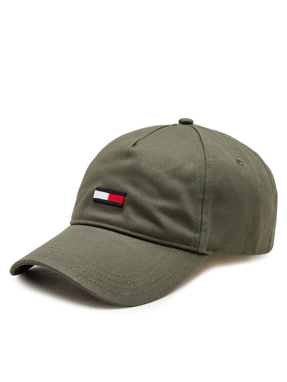 Tommy Jeans Cepure ar nagu Tjm Elongated Flag 5 Panel Cap AM0AM11692 Haki