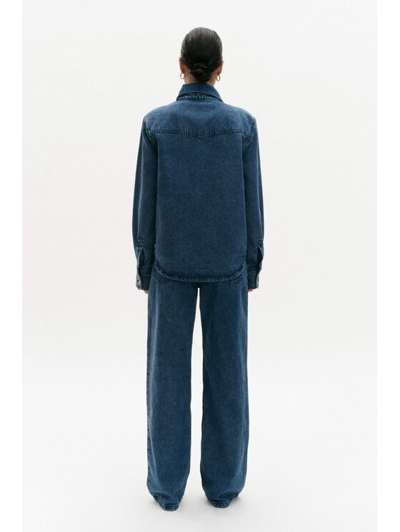 BENU BENU Koszula jeansowa Jeansowa Koszula Niebieski Oversize