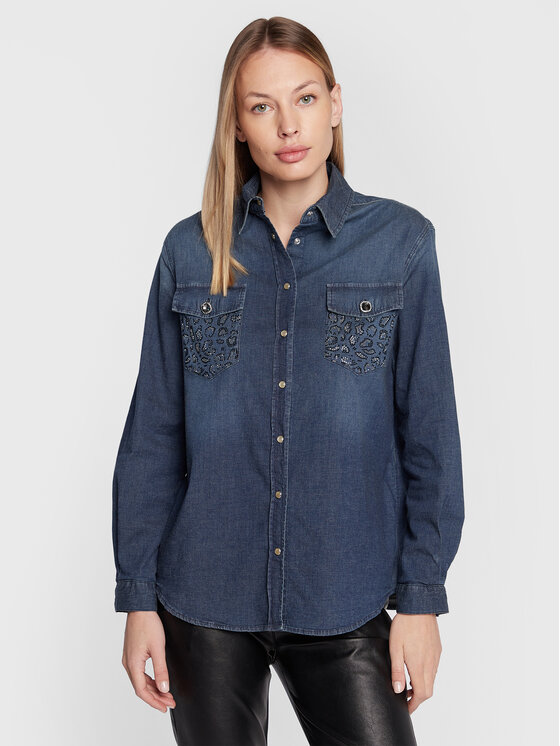 Liu Jo Liu Jo Hemd UF2107 D4555 Blau Regular Fit