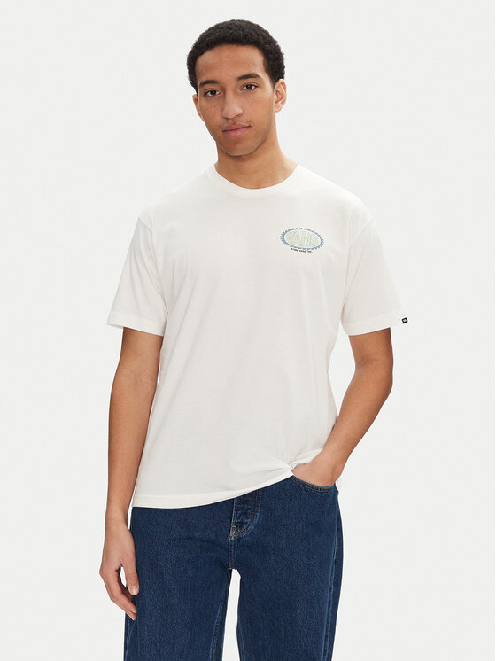 Vans Vans Tricou Road Stop VN000M67 Écru Regular Fit