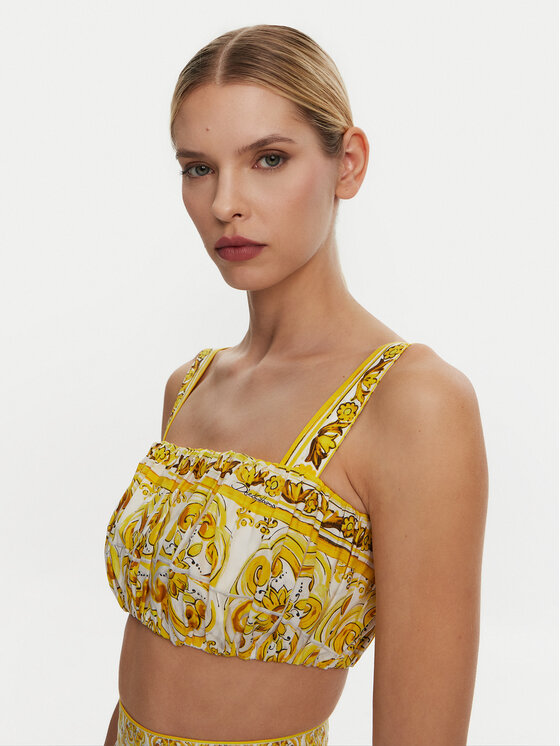 Dolce&Gabbana Dolce&Gabbana Top F755PT HH5EA Żółty Regular Fit