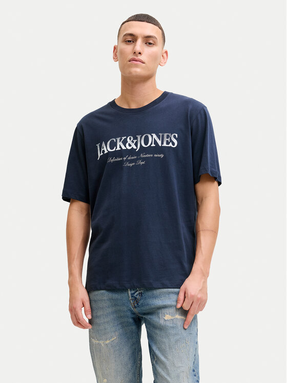 Jack & Jones Jack & Jones Тишърт Evin 12290173 Син Regular Fit