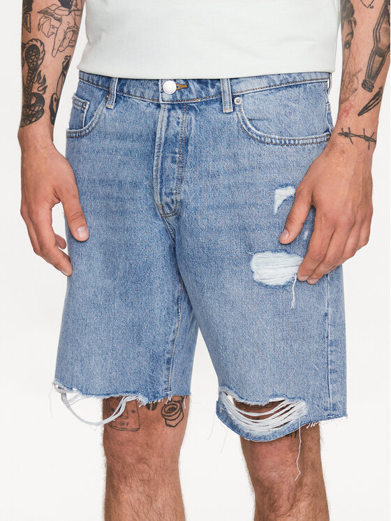 Only & Sons Only & Sons Džínsové šortky 22024981 Modrá Loose Fit