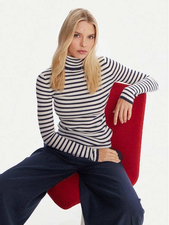 Kappa Kappa Rollkragenpullover 64114XW Weiß Regular Fit