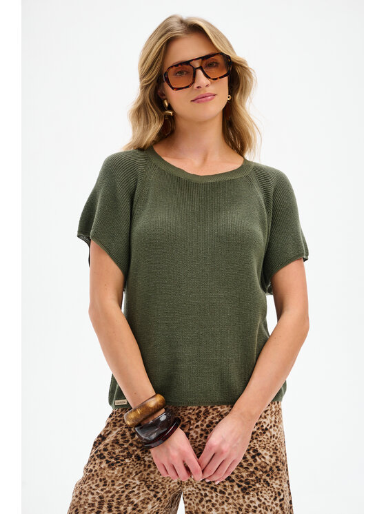 blue shadow blue shadow Top Rene Zielony Regular Fit