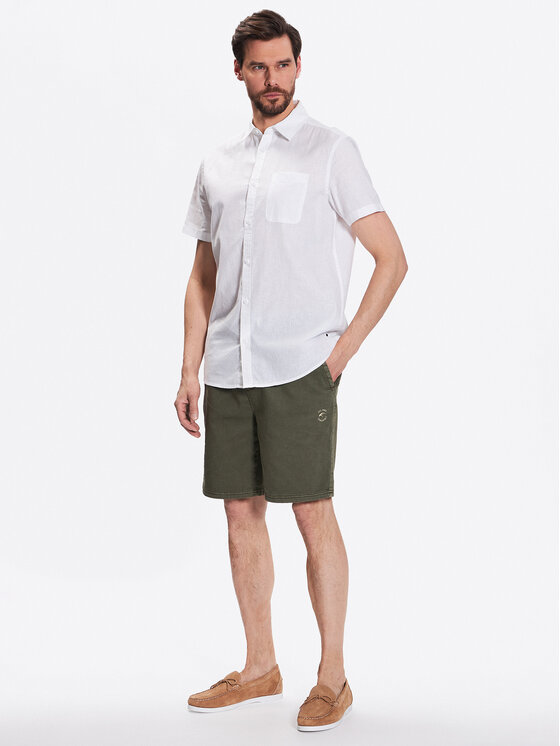 INDICODE INDICODE Шорти з тканини Kendari 70-679 Хакі Regular Fit