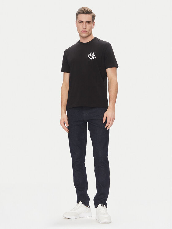 KARL LAGERFELD KARL LAGERFELD T-shirt A2M17072 Crna Regular Fit